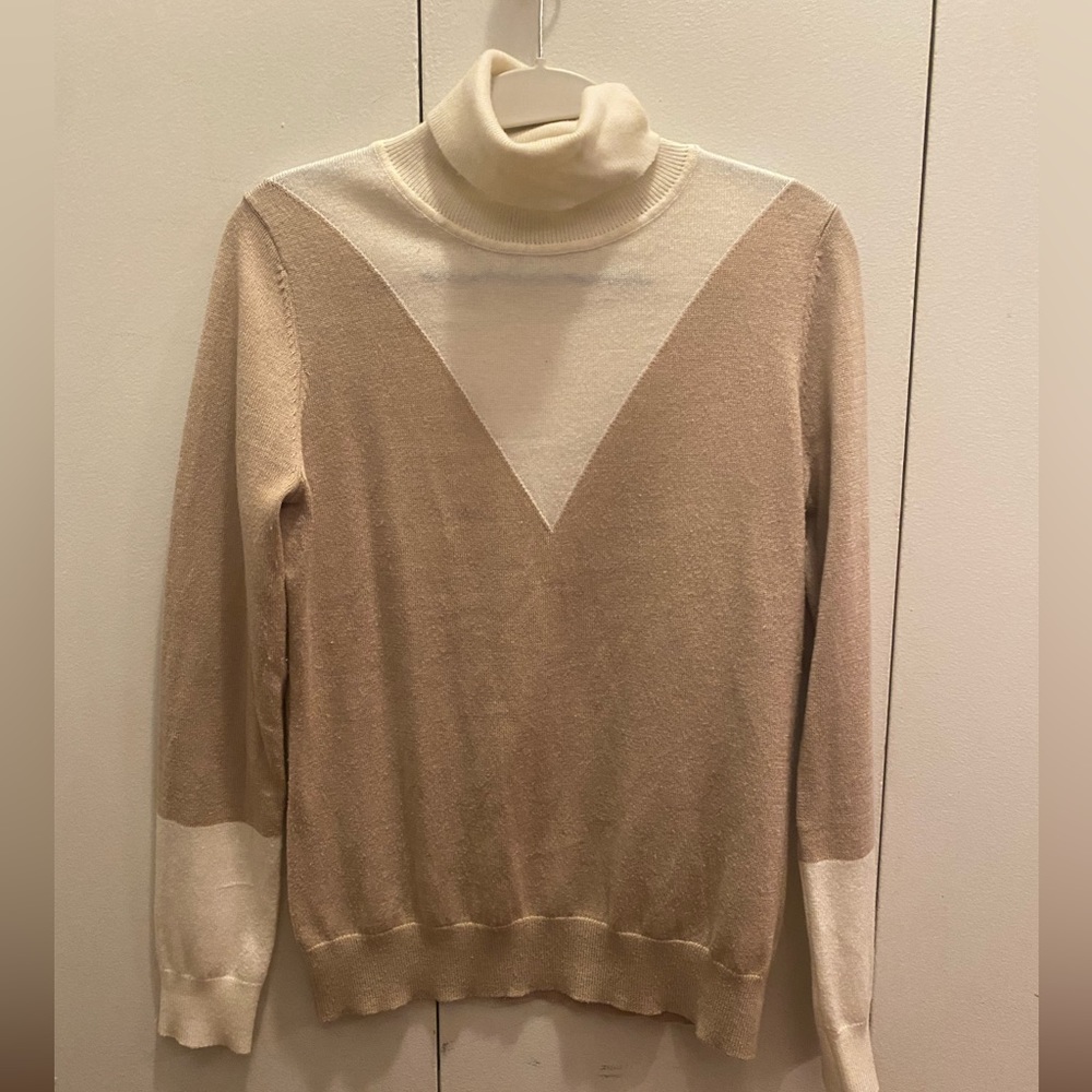 Balenciaga Vintage Color Block Turtleneck Sweater